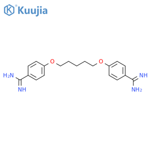 4-{5-(4-carbamimidoylphenoxy)pentyloxy}benzene-1-carboximidamide structure