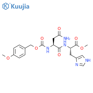 L-Histidine, N-[N2-[[(4-methoxyphenyl)methoxy]carbonyl]-L-asparaginyl]-, methyl ester (9CI) structure