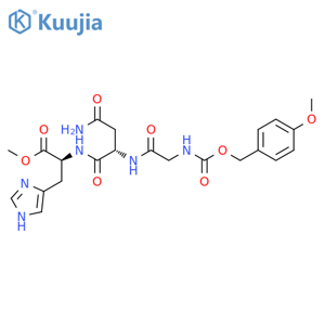 L-Histidine, N-[N2-[N-[[(4-methoxyphenyl)methoxy]carbonyl]glycyl]-L-asparaginyl]-, methyl ester structure