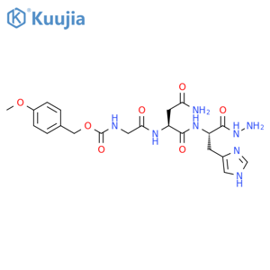 L-Histidine, N-[N2-[N-[[(4-methoxyphenyl)methoxy]carbonyl]glycyl]-L-asparaginyl]-, hydrazide (9CI) structure