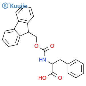 2-((((9H-Fluoren-9-yl)methoxy)carbonyl)amino)-3-phenylpropanoic acid structure