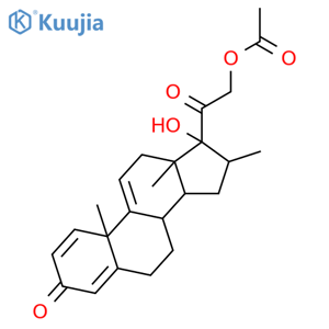 17,21-Dihydroxy-16a-methylpregna-1,4,9(11)-triene-3,20-dione 21-Acetate structure