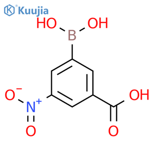 5-nitro-3-carboxyphenylboronic acid structure