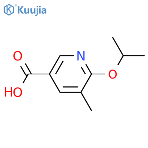 5-methyl-6-(propan-2-yloxy)pyridine-3-carboxylic acid structure