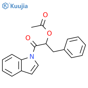 1-Propanone, 2-(acetyloxy)-1-(1H-indol-1-yl)-3-phenyl- structure