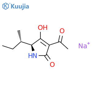 2H-Pyrrol-2-one,3-acetyl-1,5-dihydro-4-hydroxy-5-[(1S)-1-methylpropyl]-, monosodium salt, (5S)-(9CI) structure