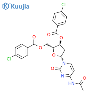 Cytidine, N-acetyl-2'-deoxy-, 3',5'-bis(4-chlorobenzoate) structure