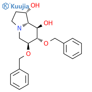 (1S,6S,7S,8R,8aS)-6,7-bis(benzyloxy)-octahydroindolizine-1,8-diol structure