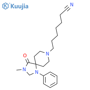 1,3,8-Triazaspiro[4.5]decane-8-heptanenitrile,3-methyl-4-oxo-1-phenyl- structure