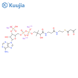 Acetoacetyl coenzyme A trisodium salt tetrahydrate structure