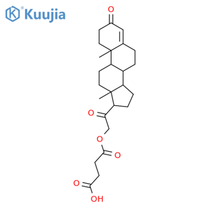 Pregn-4-ene-3,20-dione,21-(3-carboxy-1-oxopropoxy)- structure