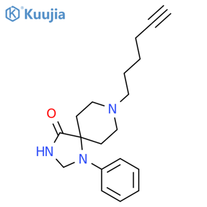 1,3,8-Triazaspiro[4.5]decan-4-one,8-(5-hexyn-1-yl)-1-phenyl- structure