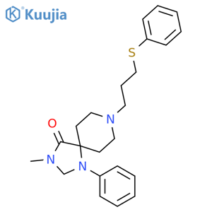 1,3,8-Triazaspiro[4.5]decan-4-one,3-methyl-1-phenyl-8-[3-(phenylthio)propyl]- structure