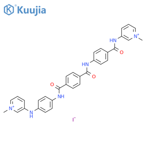 Pyridinium,1-methyl-3-[[4-[[4-[[[4-[[(1-methylpyridinium-3-yl)amino]carbonyl]phenyl]amino]carbonyl]benzoyl]amino]phenyl]amino]-,diiodide (9CI) structure