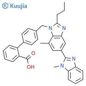 4'-(1,7'-Dimethyl-2'-propyl2,5'-bi-1H-benzimidazol-1'-yl)methyl1,1'-biphenyl-2-carboxylic Acid structure