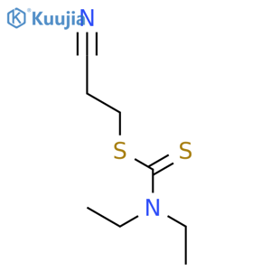 Carbamodithioic acid, diethyl-, 2-cyanoethyl ester structure