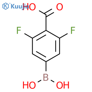 3,5-Difluoro-4-carboxyphenylboronic acid structure