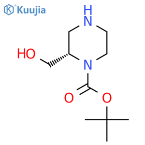 tert-butyl (2S)-2-(hydroxymethyl)piperazine-1-carboxylate structure