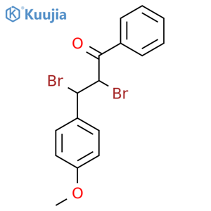 1-Propanone, 2,3-dibromo-3-(4-methoxyphenyl)-1-phenyl- structure