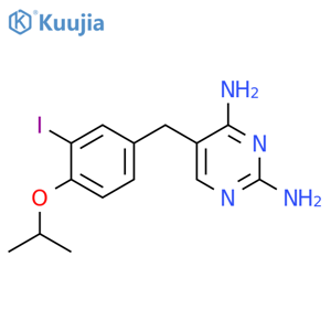 2,4-Pyrimidinediamine,5-[[3-iodo-4-(1-methylethoxy)phenyl]methyl]- structure