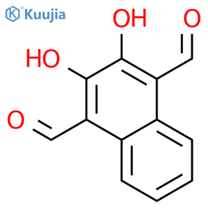 2,3-Dihydroxynaphthalene-1,4-dicarbaldehyde structure