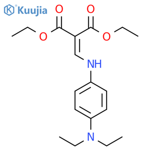 Propanedioic acid, 2-[[[4-(diethylamino)phenyl]amino]methylene]-, 1,3-diethyl ester structure