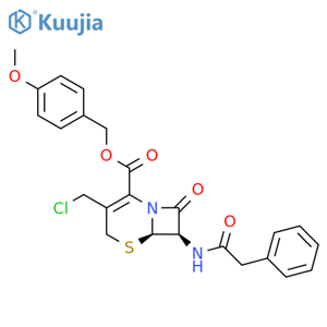 4-Methoxybenzyl 3-chloromethyl-7-(2-phenylacetamido)-3-cephem-4-carboxylate structure