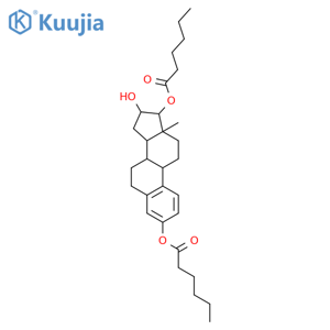 Estra-1,3,5(10)-triene-3,16,17-triol,3,17-dihexanoate, (16a,17b)- (9CI) structure