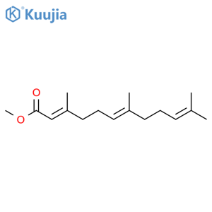 2,6,10-Dodecatrienoicacid, 3,7,11-trimethyl-, methyl ester structure