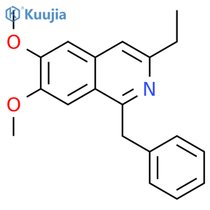 1-Benzyl-3-ethyl-6,7-dimethoxyisoquinoline hydrochloride structure