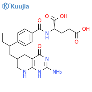 L-Glutamic acid,N-[4-[1-[(2-amino-1,4,5,6,7,8-hexahydro-4-oxopyrido[2,3-d]pyrimidin-6-yl)methyl]propyl]benzoyl]- structure