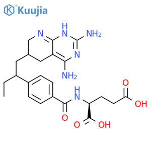 L-Glutamic acid,N-[4-[1-[(2,4-diamino-1,5,6,7-tetrahydropyrido[2,3-d]pyrimidin-6-yl)methyl]propyl]benzoyl]- structure