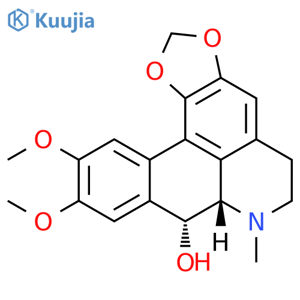 5H-Benzo[g]-1,3-benzodioxolo[6,5,4-de]quinolin-8-ol,6,7,7a,8-tetrahydro-10,11-dimethoxy-7-methyl-, (7aS,8R)- (9CI) structure