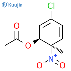 2,4-Cyclohexadien-1-ol, 3-chloro-6-methyl-6-nitro-, acetate (ester), cis- structure