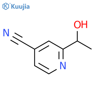 2-(1-hydroxyethyl)-4-Pyridinecarbonitrile structure