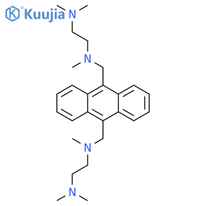 N1,N1'-(Anthracene-9,10-diylbis(methylene))bis(N1,N2,N2-trimethylethane-1,2-diamine) structure