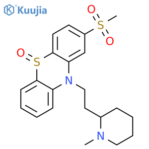 10H-Phenothiazine,10-[2-(1-methyl-2-piperidinyl)ethyl]-2-(methylsulfonyl)-, 5-oxide structure