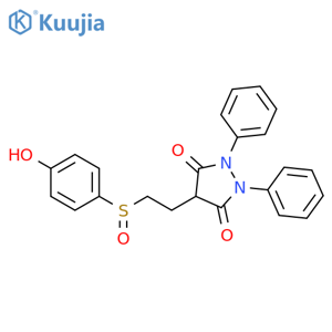 3,5-Pyrazolidinedione,4-[2-[(4-hydroxyphenyl)sulfinyl]ethyl]-1,2-diphenyl- structure