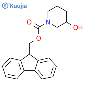 (9H-fluoren-9-yl)methyl 3-hydroxypiperidine-1-carboxylate structure