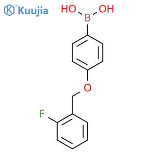 (4-((2-Fluorobenzyl)oxy)phenyl)boronic acid structure