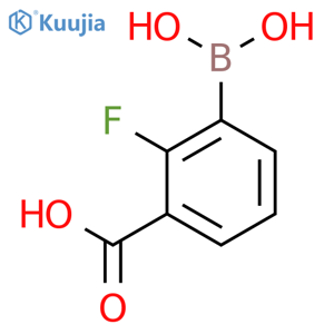 3-Carboxy-2-fluorophenylboronic acid structure