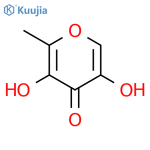 3,5-dihydroxy-2-methyl-4H-pyran-4-one structure