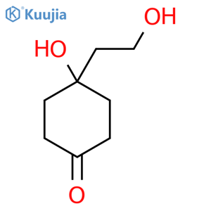 Cyclohexanone,4-hydroxy-4-(2-hydroxyethyl)- structure