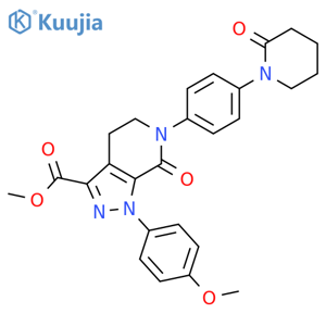 4,5,6,7-Tetrahydro-1-(4-methoxyphenyl)-7-oxo-6-4-(2-oxo-1-piperidinyl)phenyl-1H-Pyrazolo3,4-cpyridine-3-carboxylic Acid Methyl Ester structure