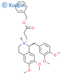 Isoquinolinium, 1-[(3,4- dimethoxyphenyl)methyl]-1,2,3,4-tetrahydro-6,7-dimethoxy-2- methyl-2-[3-oxo-3-( phenylmethoxy)propyl]-,(1R,2S)- structure