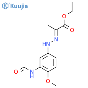 Ethyl Pyruvate-3-formylamino-4-methoxyphenylhydrazone structure