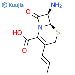 5-Thia-1-azabicyclo[4.2.0]oct-2-ene-2-carboxylic acid,7-amino-8-oxo-3-(1E)-1-propenyl-, (6R,7R)- structure