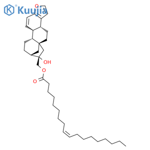 9-Octadecenoic acid(9Z)-,[(3bS,5aS,7R,8S,10aR,10bS)-3b,4,5,6,7,8,9,10,10a,10b-decahydro-7-hydroxy-10b-methyl-5a,8-methano-5aH-cyclohepta[5,6]naphtho[2,1-b]furan-7-yl]methylester (9CI) structure