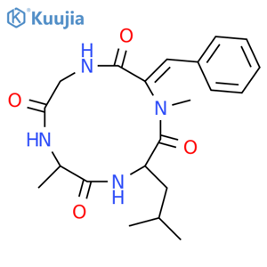 Cyclo[L-alanyl-L-leucyl-(Z)-a,b-didehydro-N-methylphenylalanylglycyl] (9CI) structure