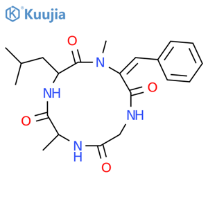 Cyclo[L-alanyl-D-leucyl-(Z)-a,b-didehydro-N-methylphenylalanylglycyl] (9CI) structure